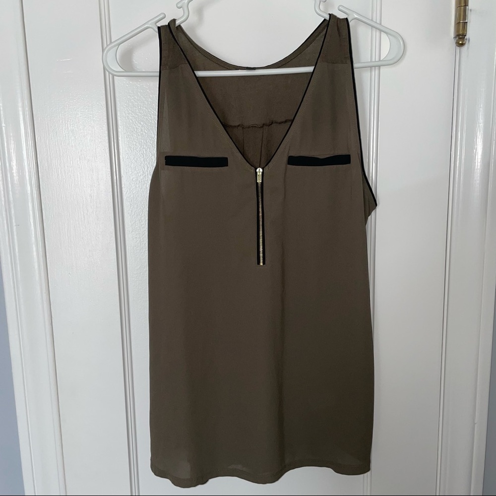 Express - Women’s Medium Army Green Tank Top